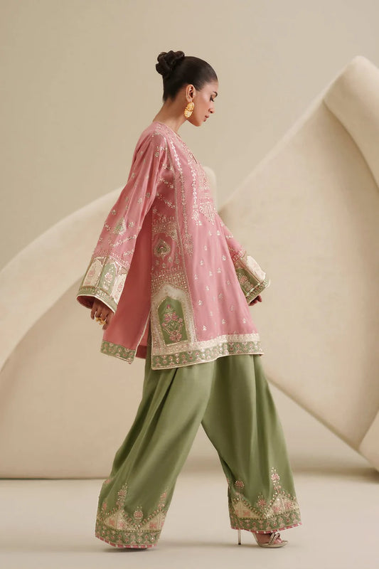 QUEEN - Stitched 2 PCs Sequence Embroidery