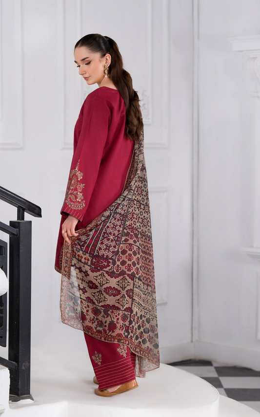 Abira Embrodery 3pcs Farshi Shalwar Set