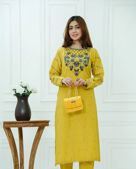 Shamsa 2 PCs Embroidered