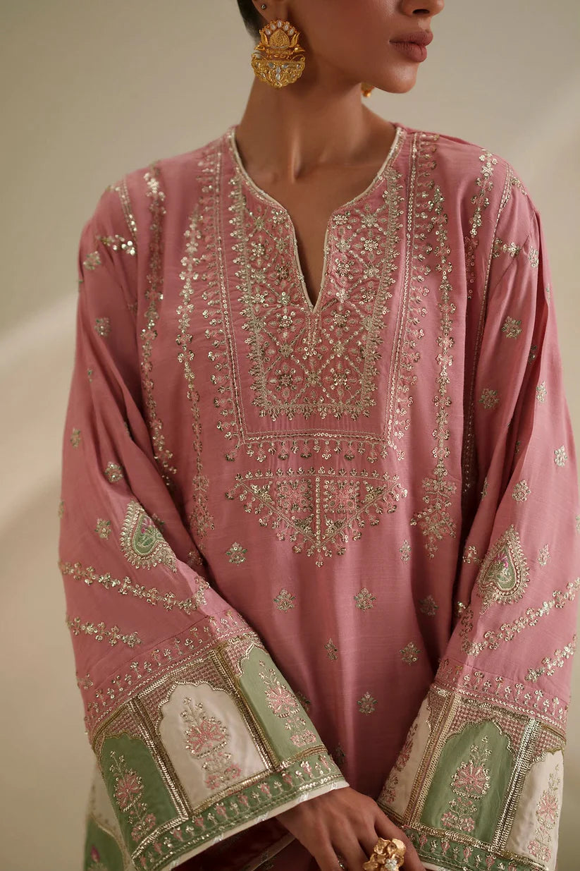 QUEEN - Stitched 2 PCs Sequence Embroidery